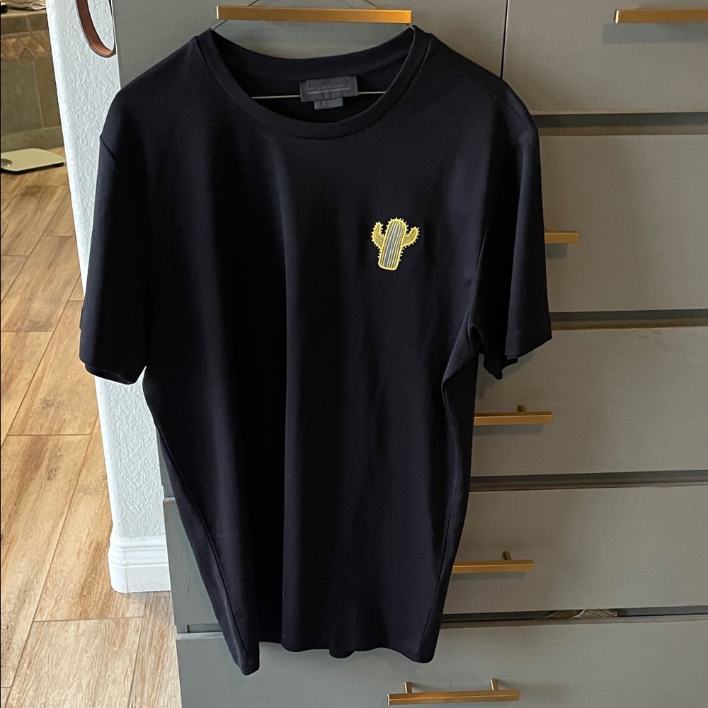 Diesel Black Gold Short Sleeve Tee - Black with Yellow Cactus